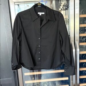 Chico’s Black Button-Up semi crop Collared Shirt